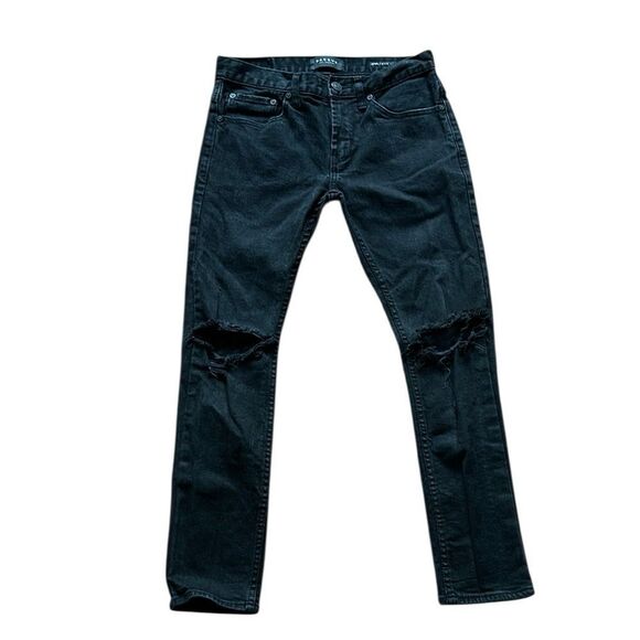 PacSun Black Distressed Skinny Jeans Modern Fit - Picture 1 of 8